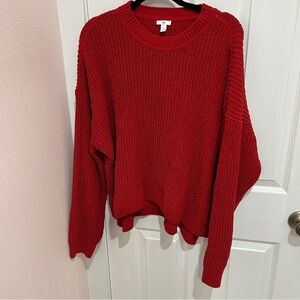 Dip Vibrant Red Crew Neck Sweater